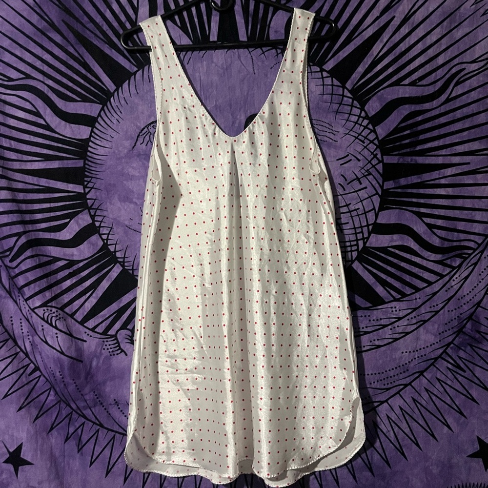 White Polka Dot Women's Top